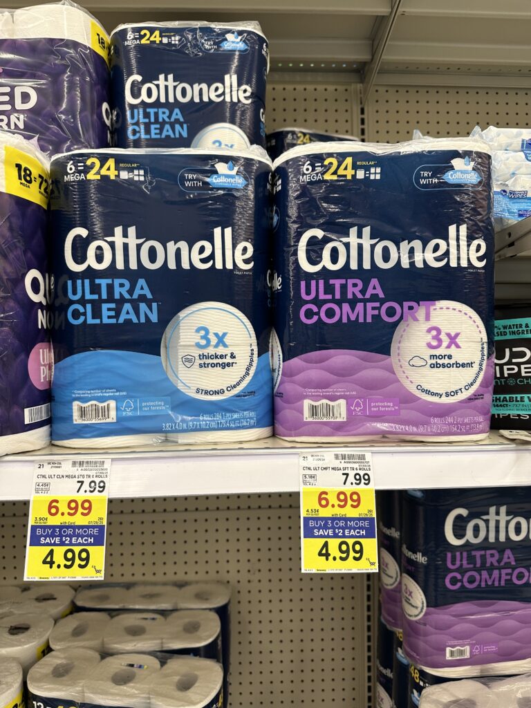 Cottonelle Toilet Paper Kroger Shelf Image