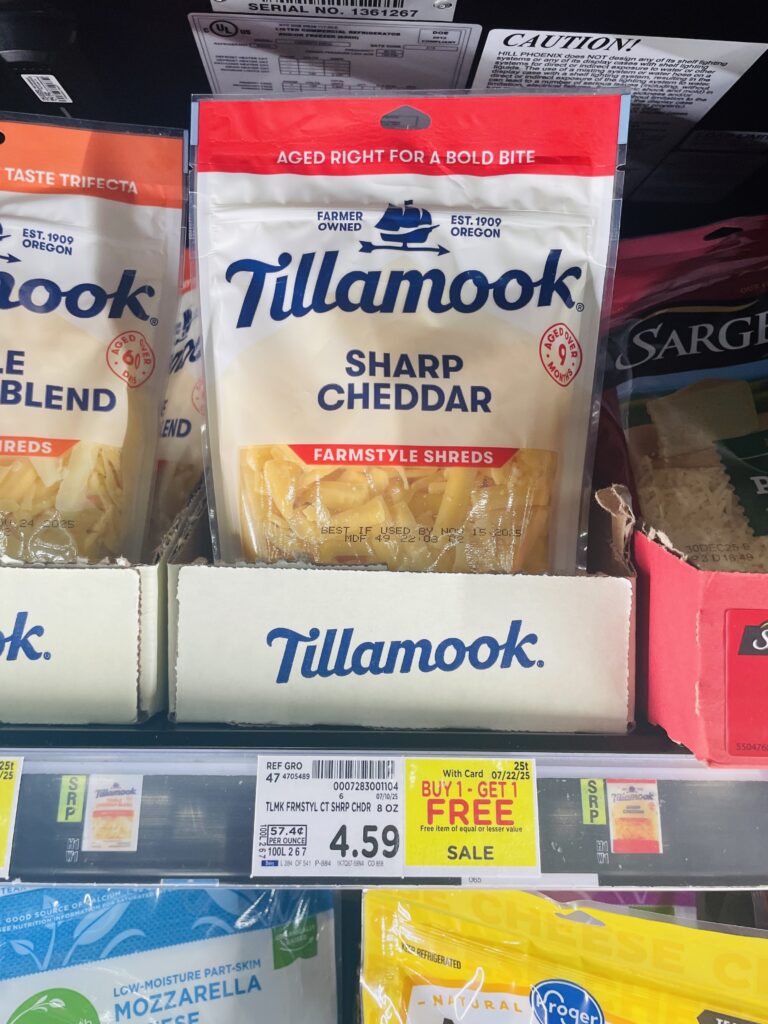 tillamook cheese kroger shelf image (1)