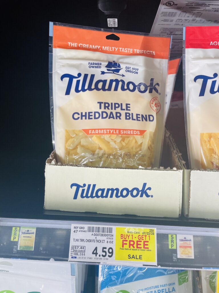 tillamook cheese kroger shelf image (1)