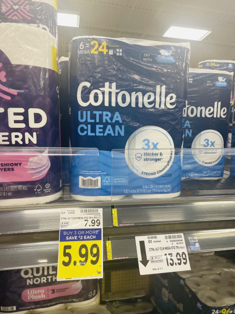 Cottonelle Toilet Paper Kroger Shelf Image