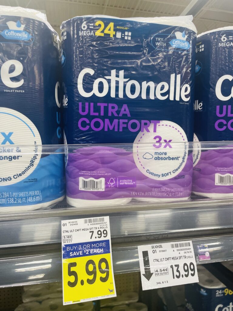 Cottonelle Toilet Paper Kroger Shelf Image