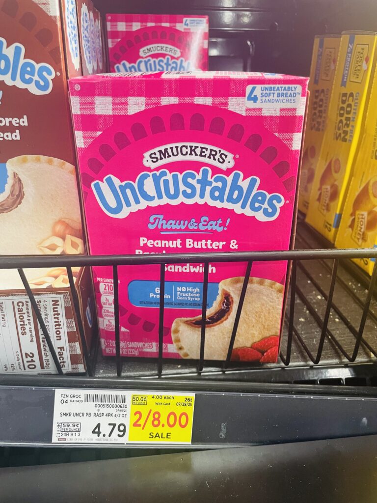 Smuckers Uncrustables Kroger Shelf Image