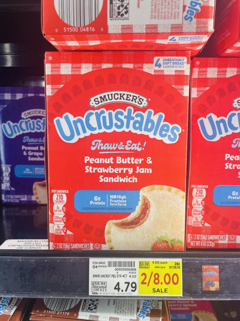 Smuckers Uncrustables Kroger Shelf Image