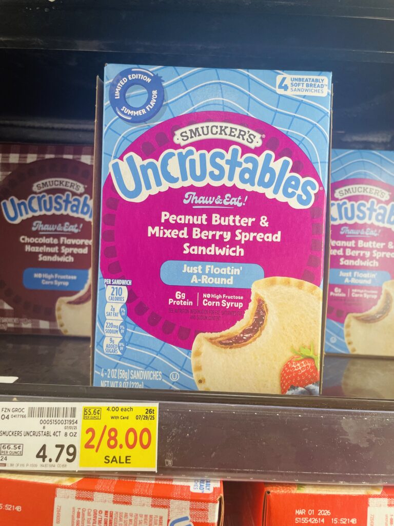 Smuckers Uncrustables Kroger Shelf Image