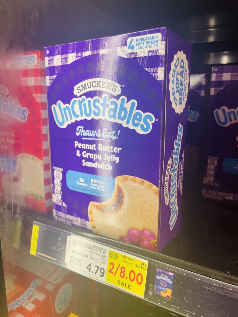 Smuckers Uncrustables Kroger Shelf Image