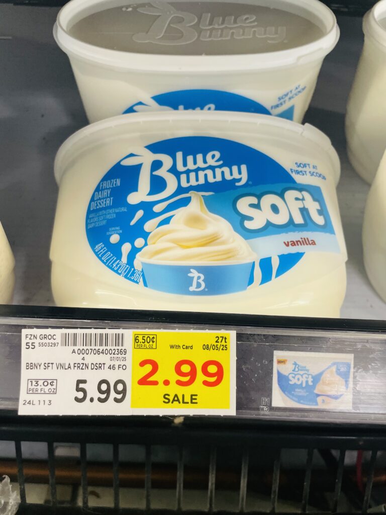 Blue Bunny Ice Cream Kroger Shelf Image