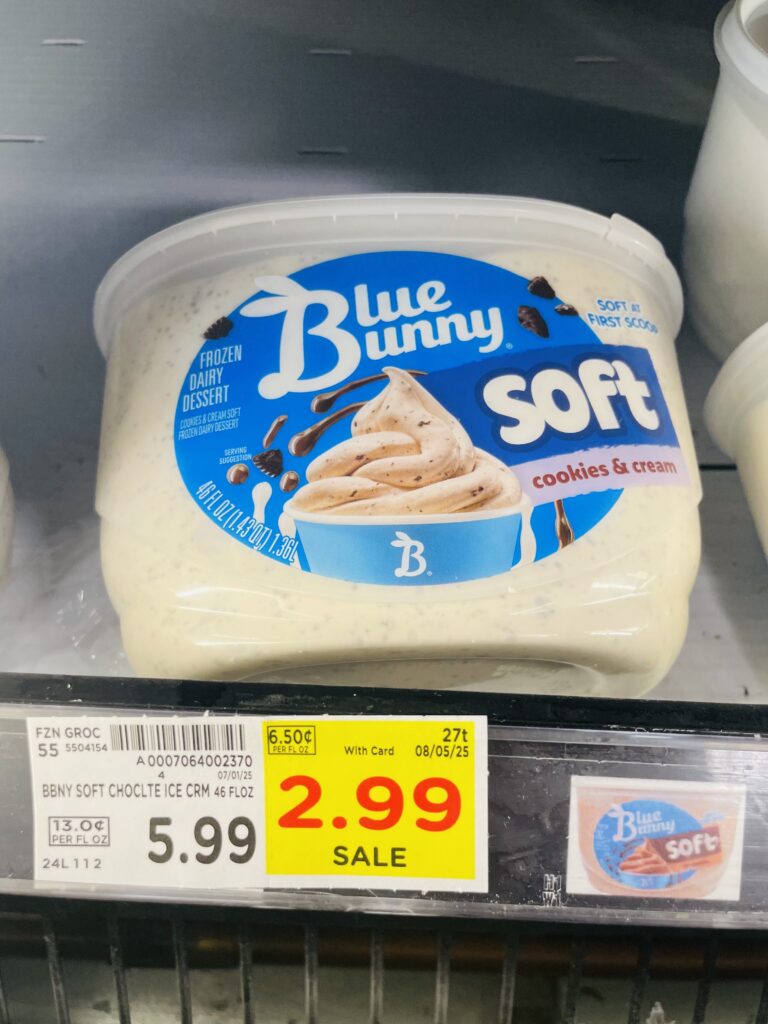 Blue Bunny Ice Cream Kroger Shelf Image