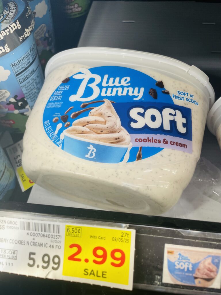 Blue Bunny Ice Cream Kroger Shelf Image