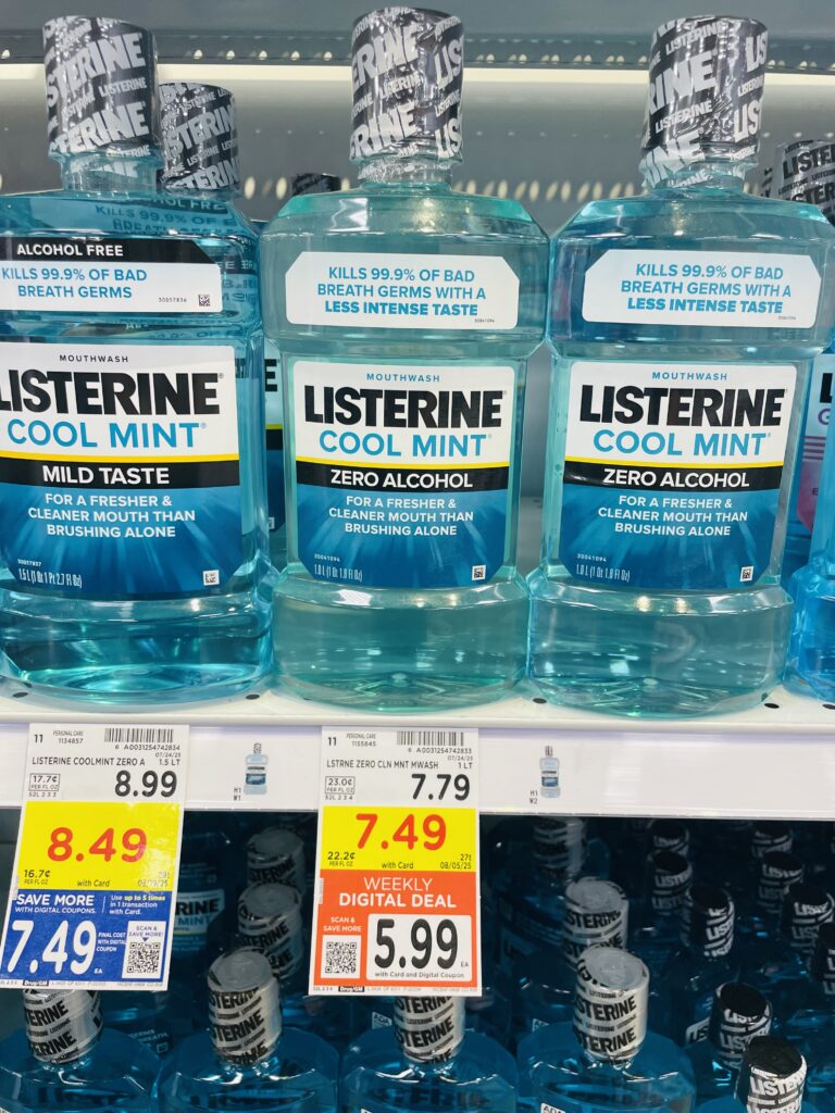 Listerine Mouthwash Kroger Shelf Image