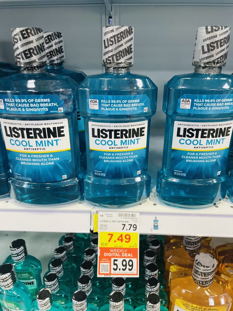 Listerine Mouthwash Kroger Shelf Image