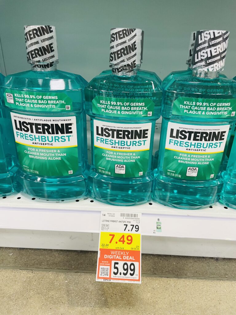 Listerine Mouthwash Kroger Shelf Image