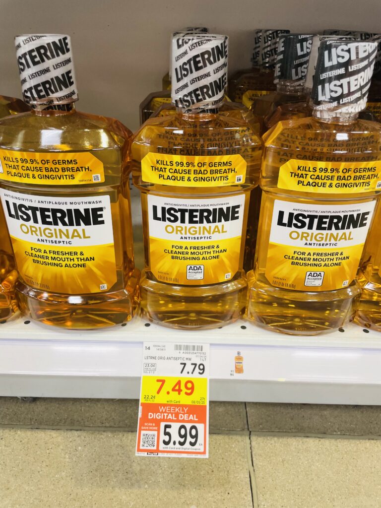Listerine Mouthwash Kroger Shelf Image