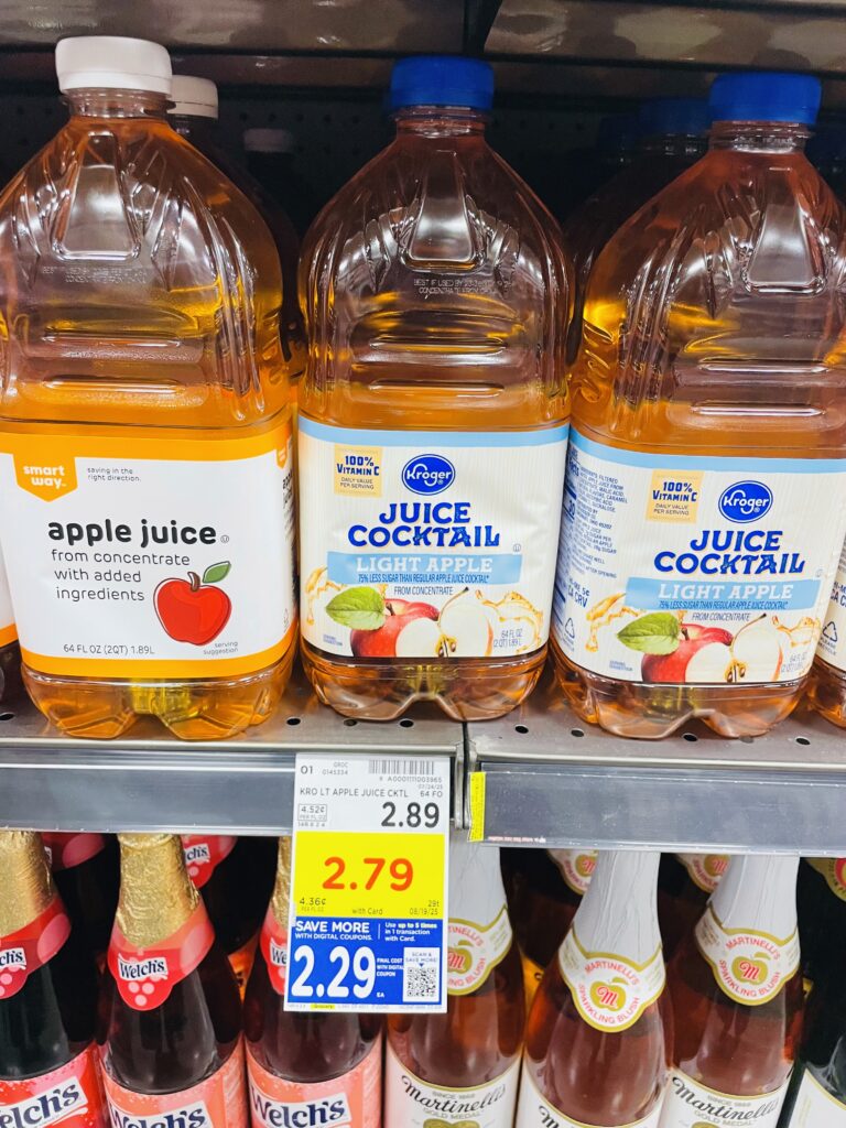 Kroger Apple Juice Shelf Image