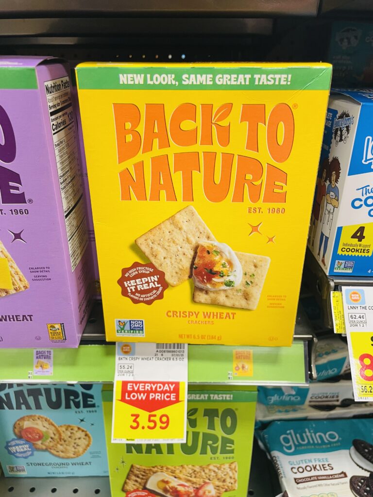 Back to Nature Crackers Kroger Shelf Image