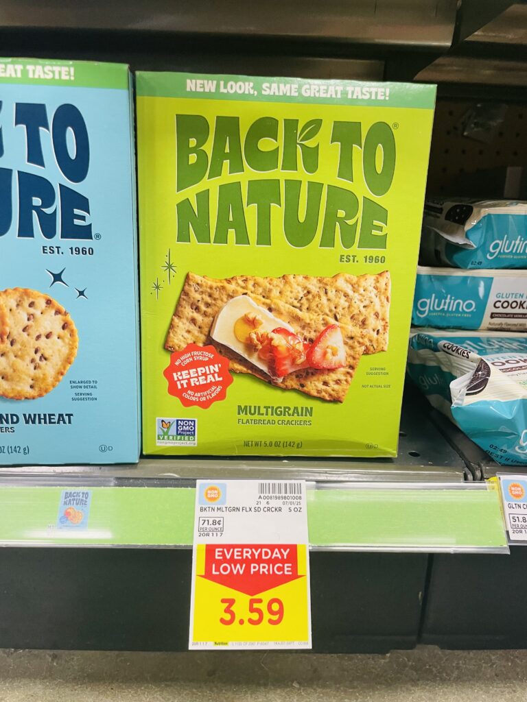 Back to Nature Crackers Kroger Shelf Image