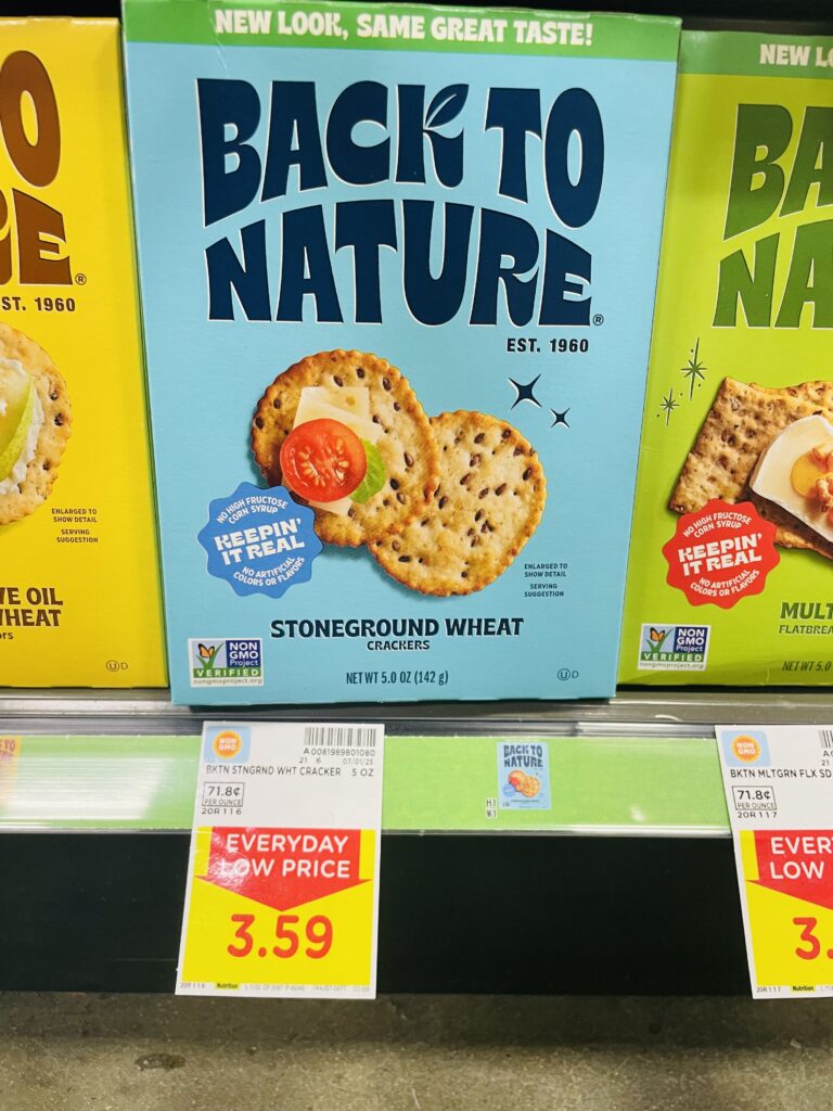 Back to Nature Crackers Kroger Shelf Image