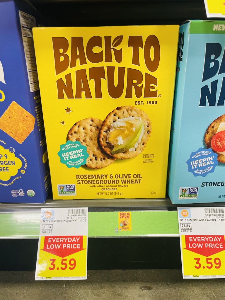 Back to Nature Crackers Kroger Shelf Image