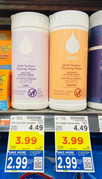 Safely Wipes Kroger Shelf Image