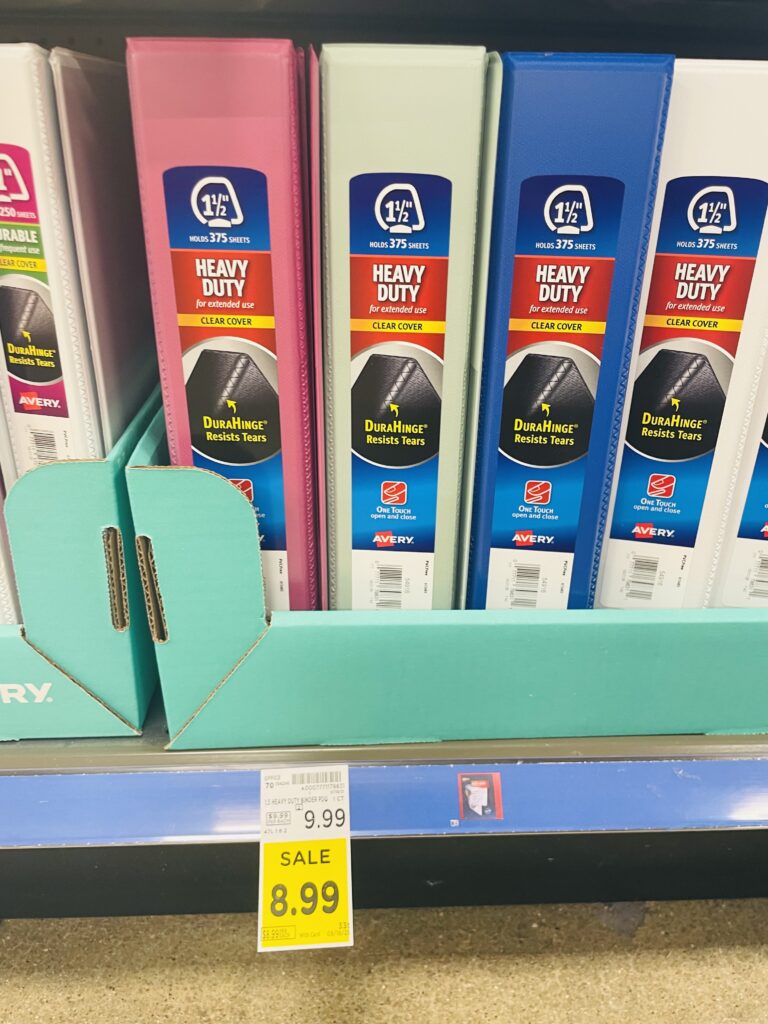 School Supplies Kroger Shelf image