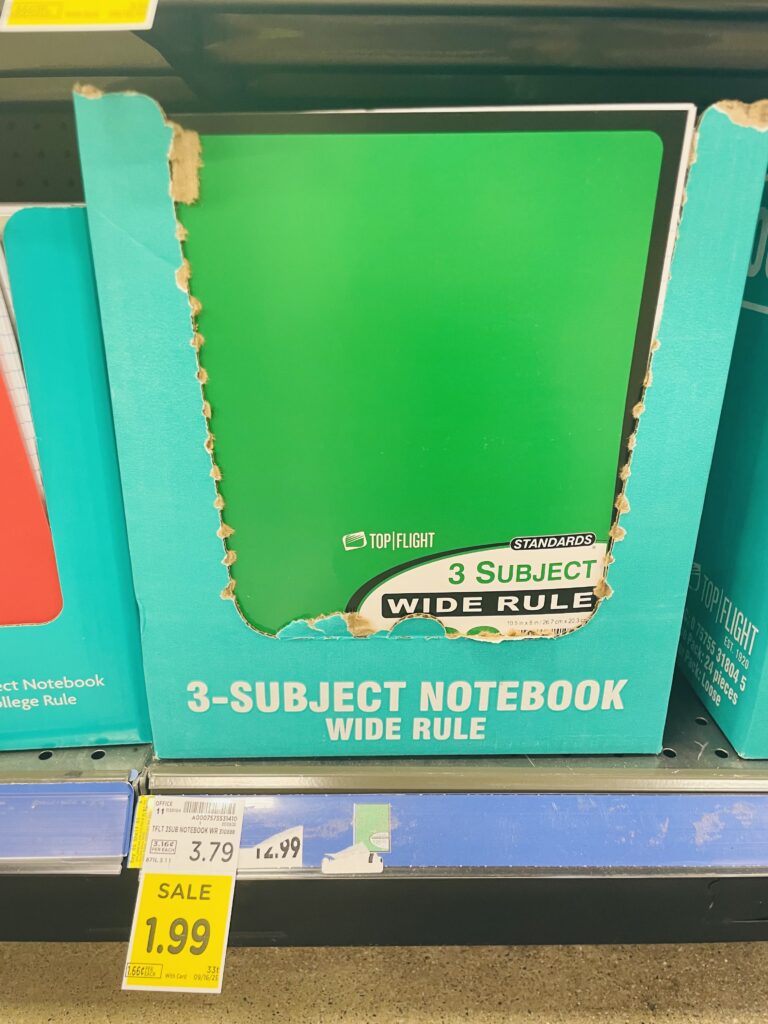 School Supplies Kroger Shelf image