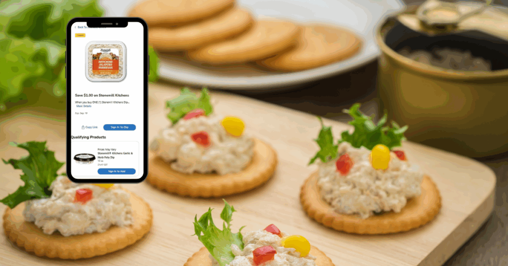 Stonemill Kitchens dip kroger digital coupon