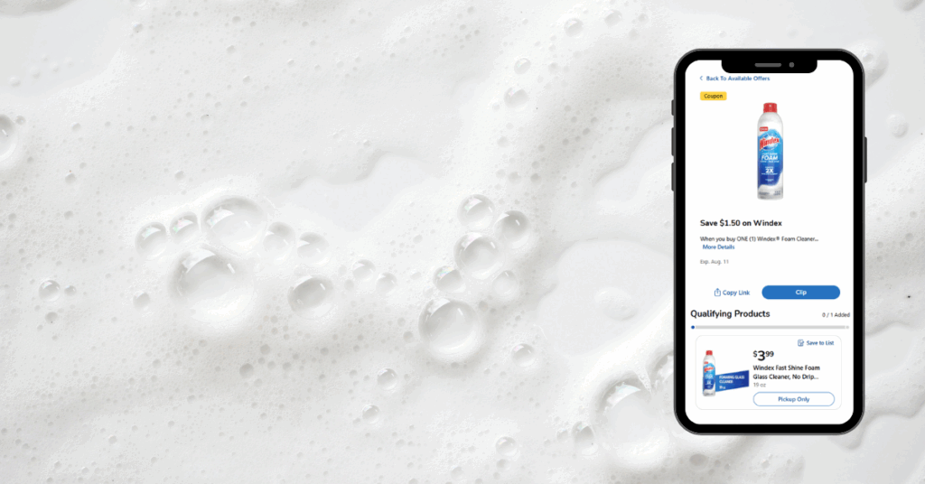 windex foam cleaner digital