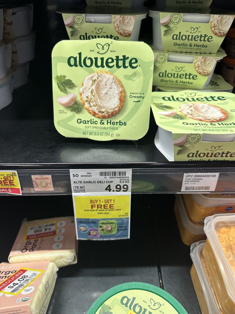 alouette cheese kroger shelf image (1)