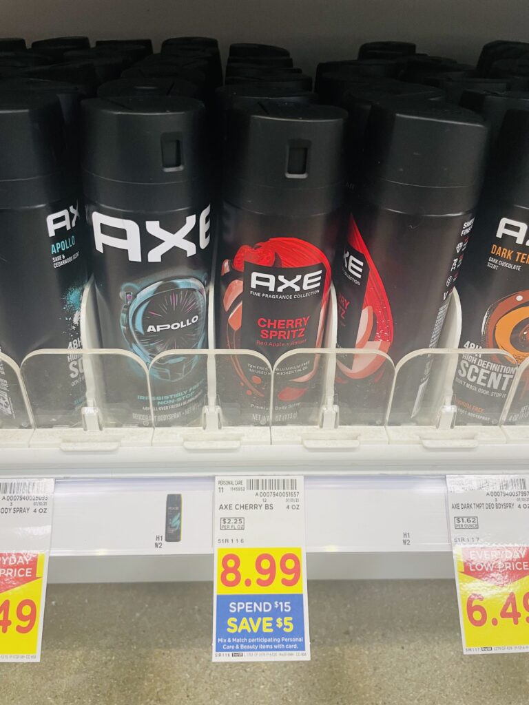 axe body spray kroger shelf image (1)
