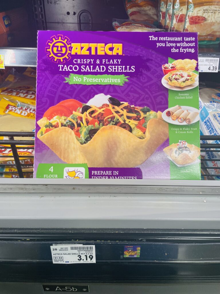 azteca shells kroger shelf image
