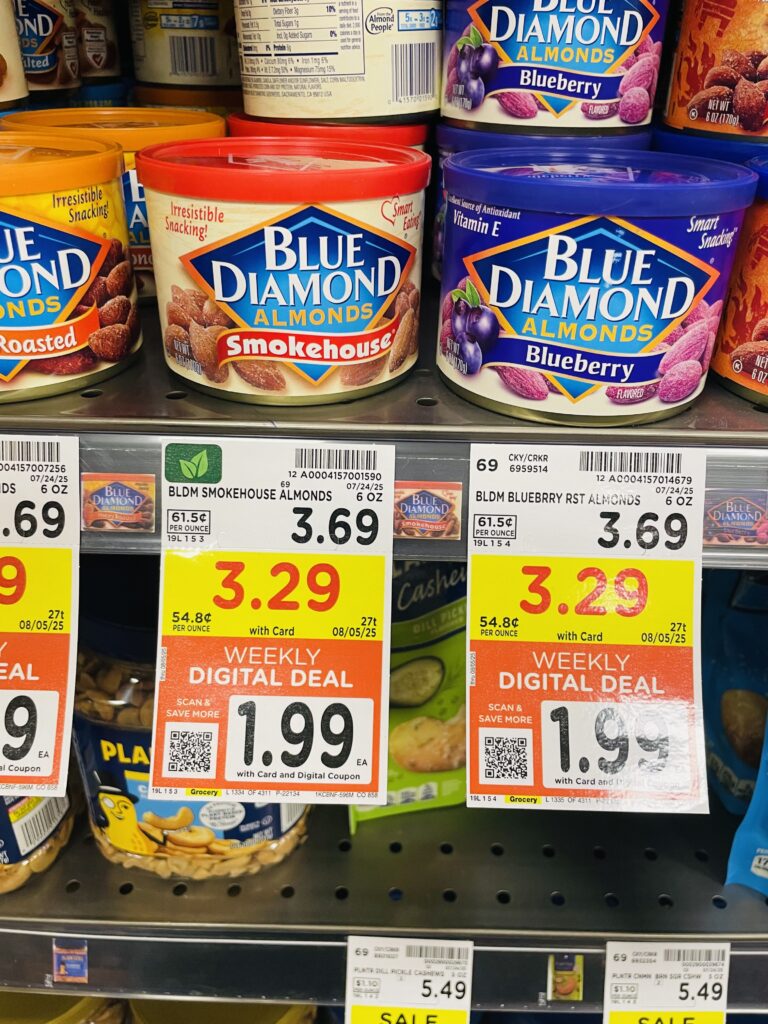 blue diamond almonds kroger shelf image (1)