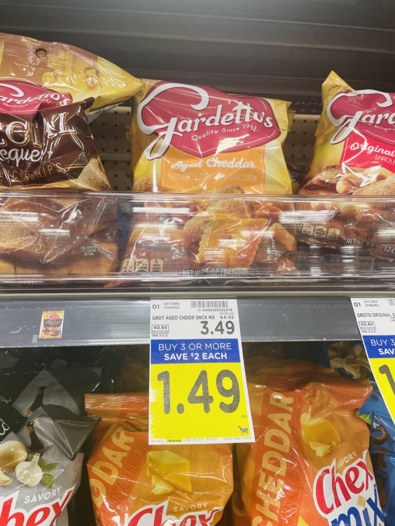 chex mix, gardettos, bugles kroger shelf image (1)
