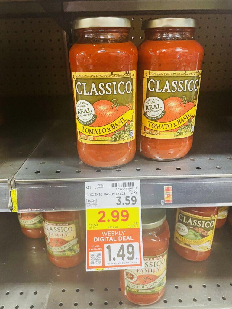 classico pasta sauce kroger shelf image (1)