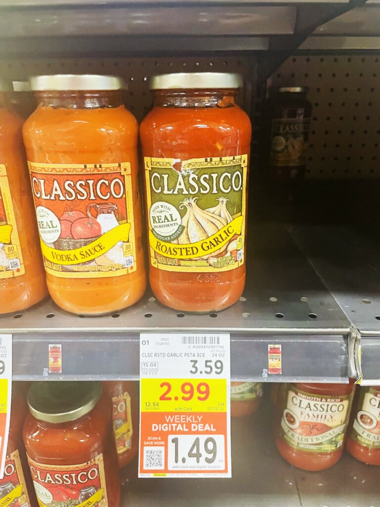 classico pasta sauce kroger shelf image (1)