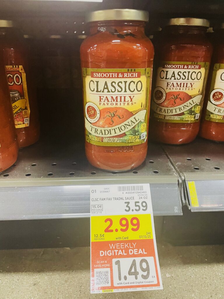 classico pasta sauce kroger shelf image (1)