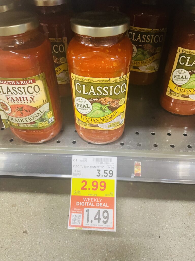 classico pasta sauce kroger shelf image (1)