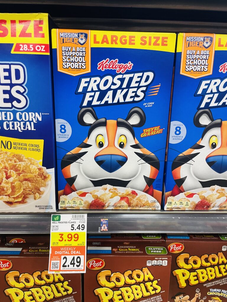 kellogg's large size cereal kroger shelf image (1)