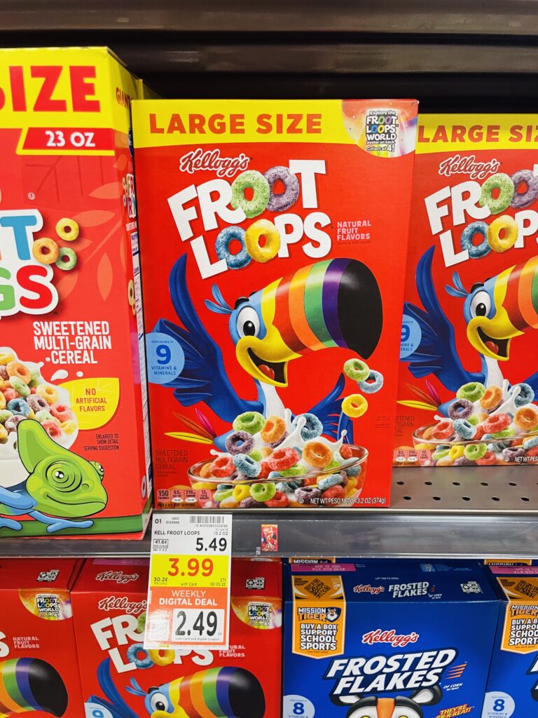 kellogg's large size cereal kroger shelf image (1)