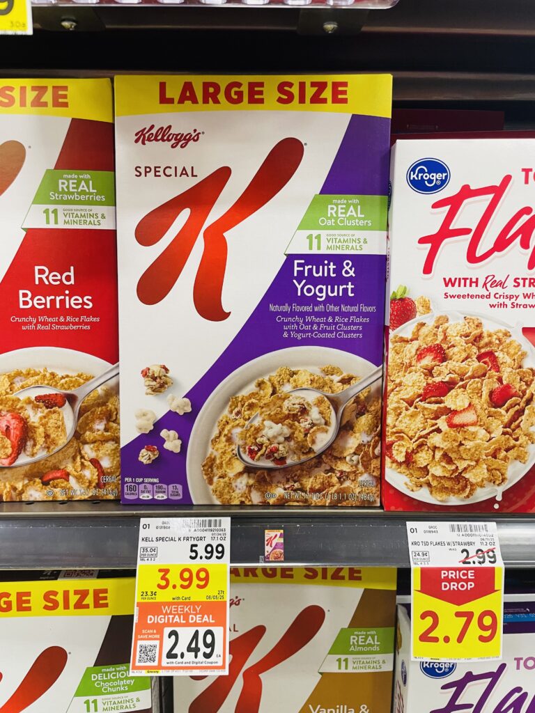 kellogg's large size cereal kroger shelf image (1)