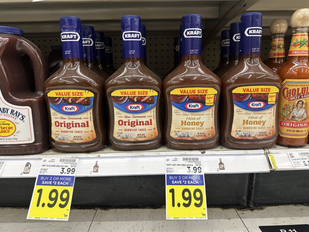 kraft bbq sauce kroger shelf image
