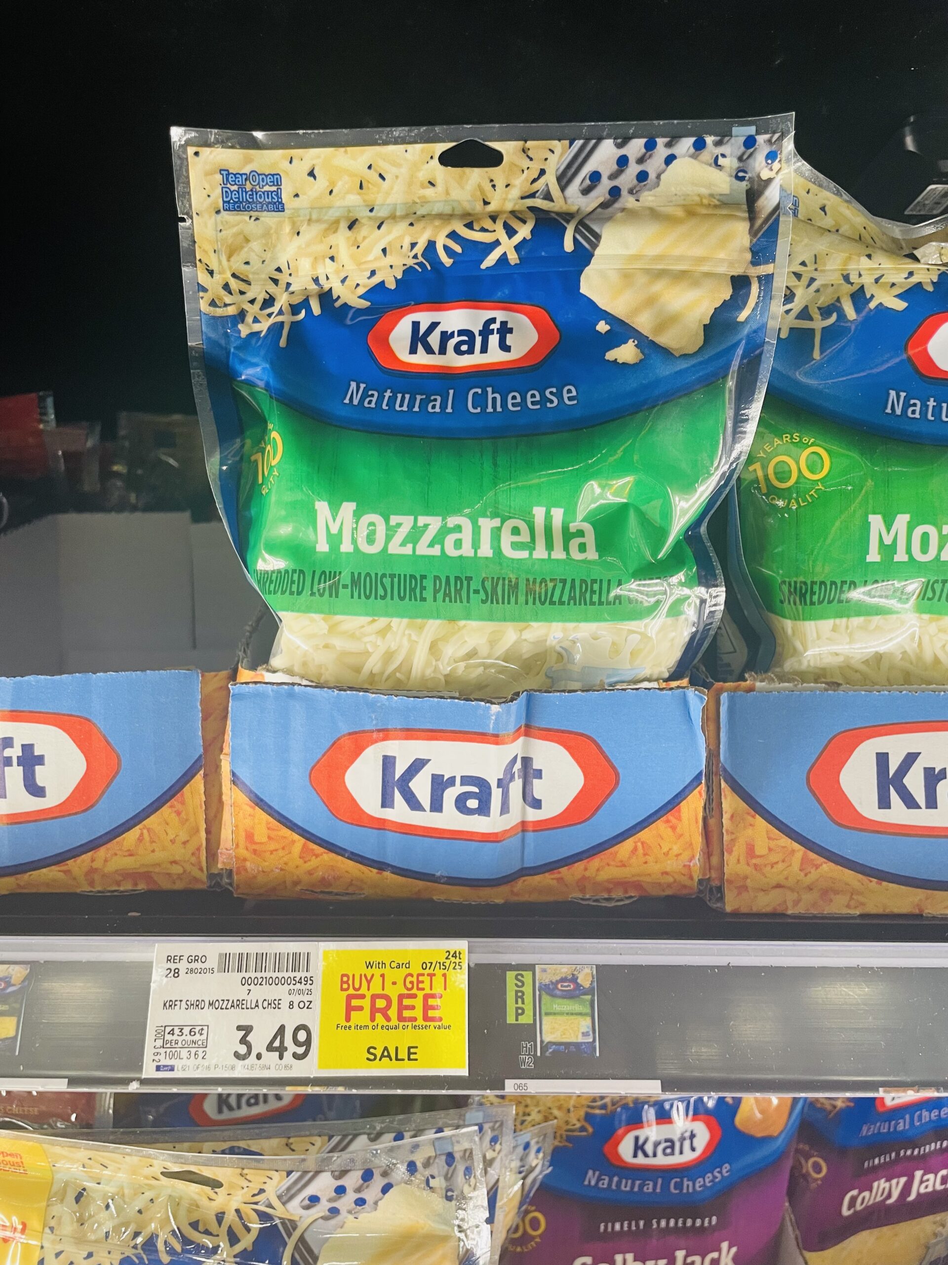 kraft shredded cheese kroger shelf image (1)