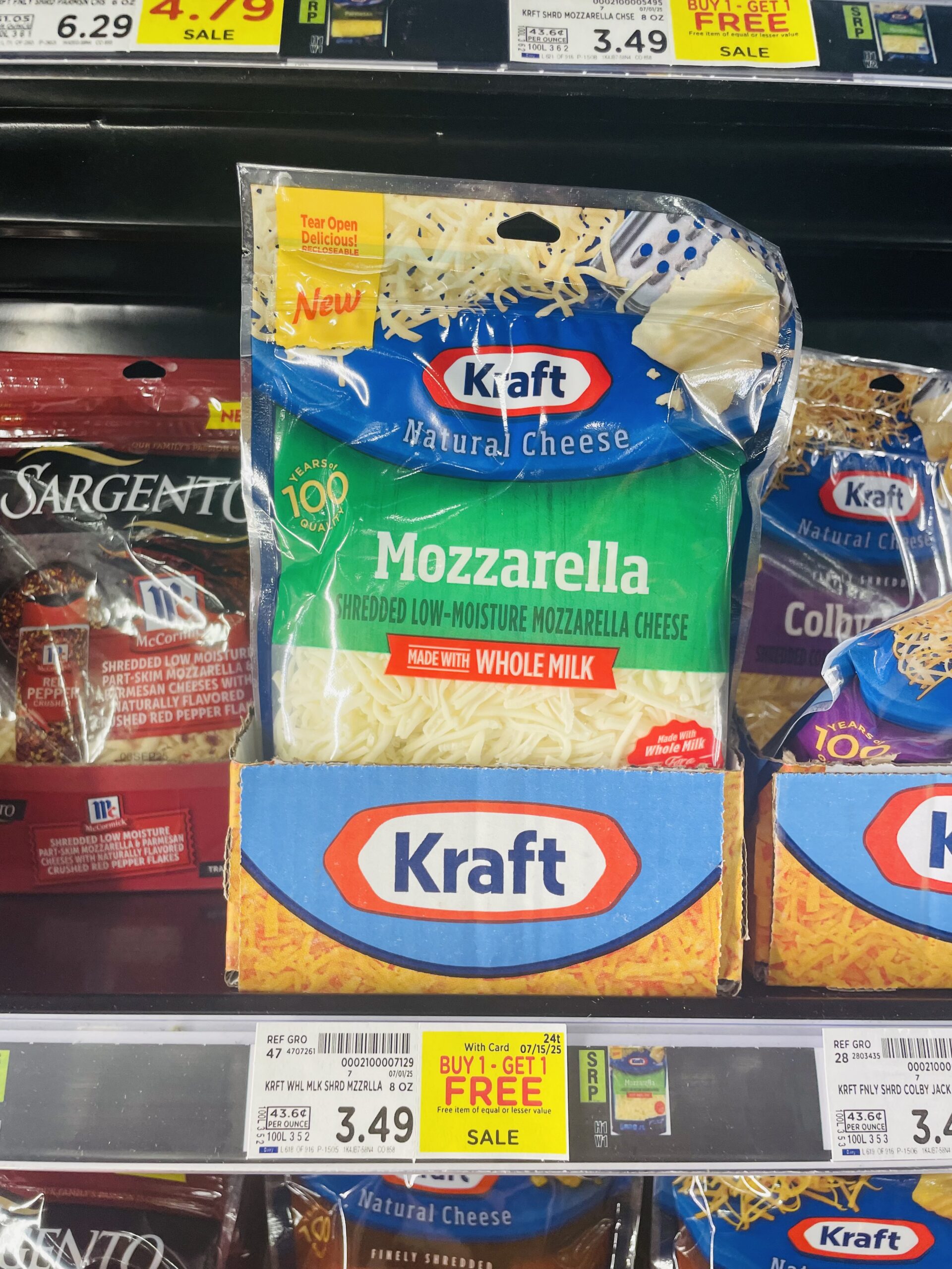 kraft shredded cheese kroger shelf image (1)