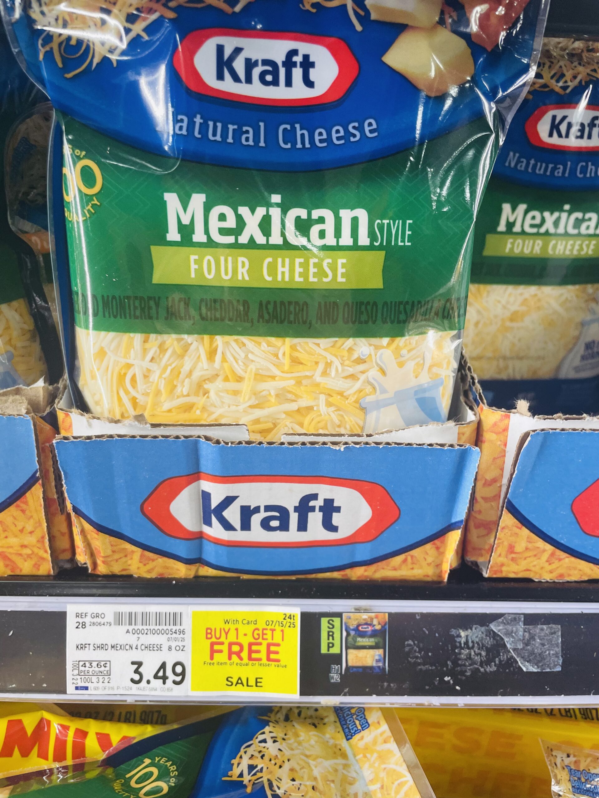 kraft shredded cheese kroger shelf image (1)