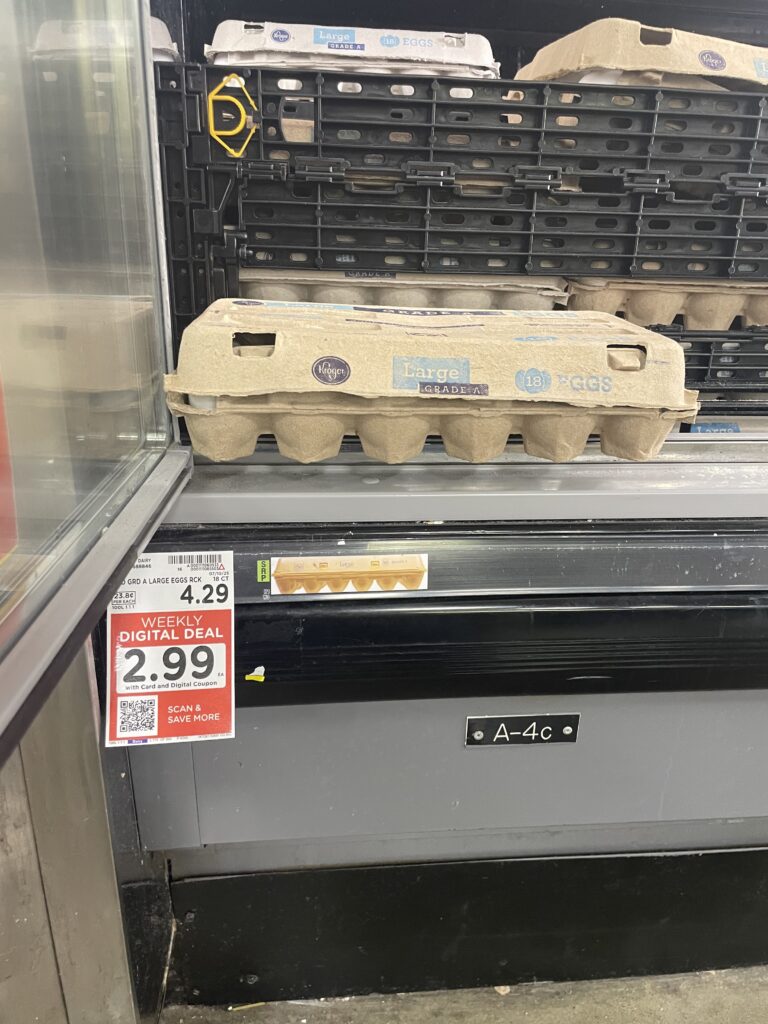 kroger eggs shelf image