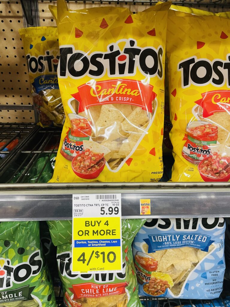 lay's, doritos and tostitos kroger shelf image (1)