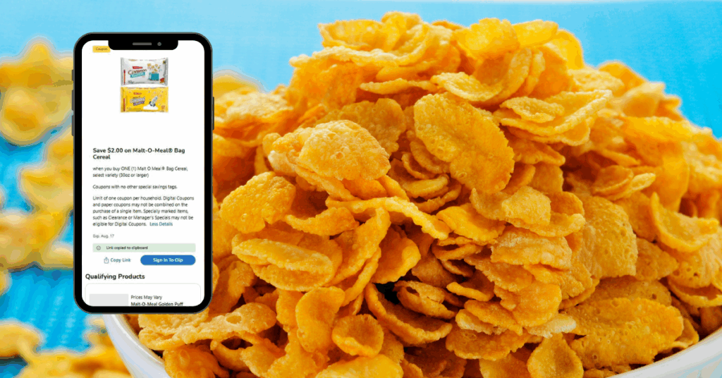 malt o meal cereal kroger digital coupon