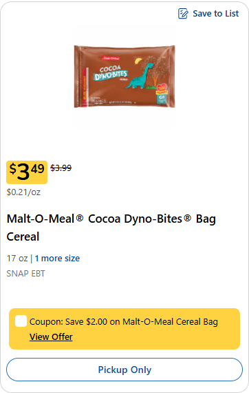malt-o-meal cereal kroger price image 2
