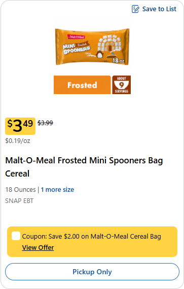 malt-o-meal cereal kroger price image 2