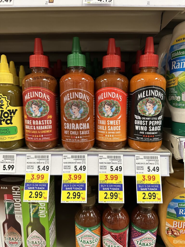 melinda's sauces kroger shelf image