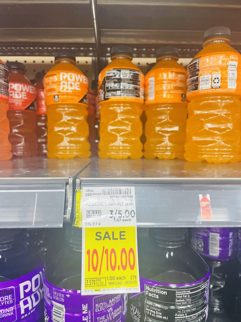 powerade, bodyarmor kroger shelf image (6)