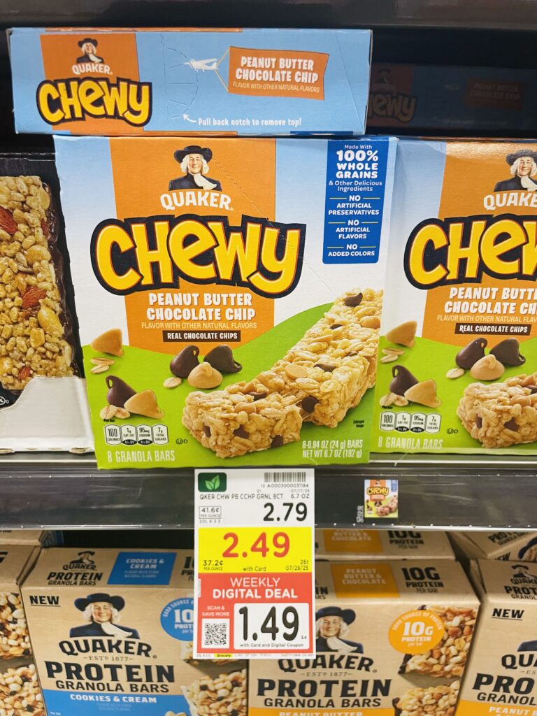quaker chewy bars kroger shelf image (1)